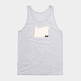 USA States: Oregon (pink plaid) Tank Top